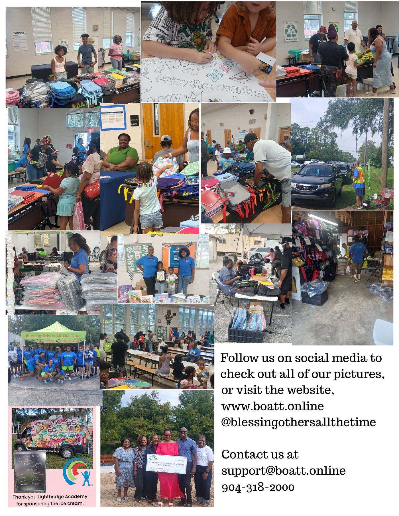 B.O.A.T.T. August 2026 Impact, Page 3 — Photo highlights from Back-to-School events